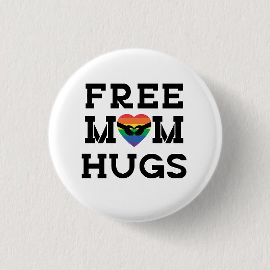 Free Mam Hugs Ronde Button 3,2 Cm (Voorkant)