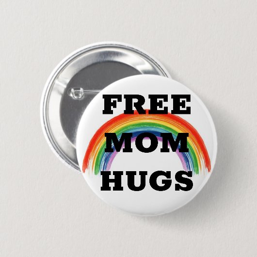 Free Mam Hugs Ronde Button 5,7 Cm (Voorkant /achterkant)
