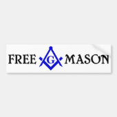Free Mason Bumpersticker (Voorkant)