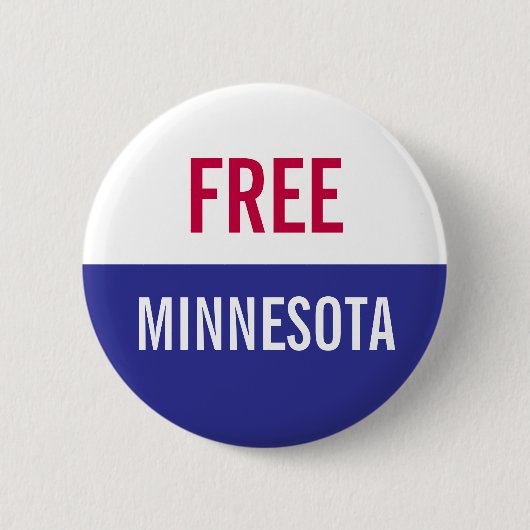 Free Minnesota Protest  Ronde Button 5,7 Cm (Voorkant)