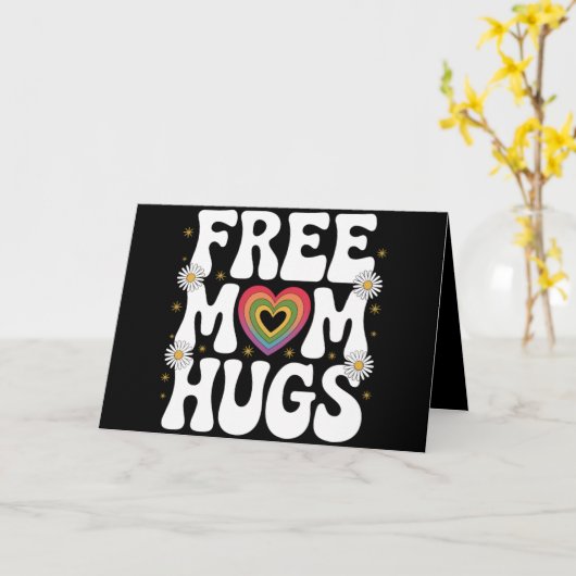 Free Mom Hug Transgender Lesbische Homo LGBT Pride Kaart (Gele Bloem)
