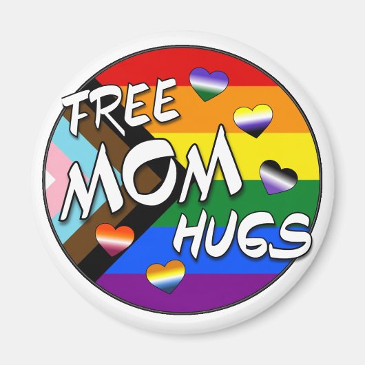 Free Mom Hugs, show your support for LGBTQIA youth Magneet (Voorkant)