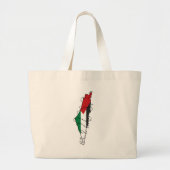 Free Palestine Barbed Wire Kaart Palestijnse Vrijh Grote Tote Bag (Voorkant)