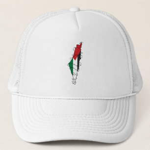 Free Palestine Barbed Wire Kaart Palestijnse Vrijh Trucker Pet