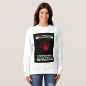 Free Palestine Dames sweatshirt | Red Gaza (Voorkant volledig)