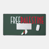 Free Palestine Desk Mat - Souris Drapeau Palestini (Clavier et souris)