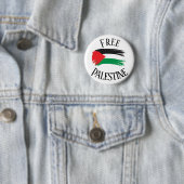 Free Palestine End Bezetting Button Pin (In situ)