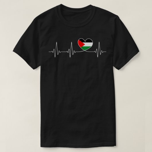 Free Palestine Heartbeat Flag Tanktop (Design voorkant)