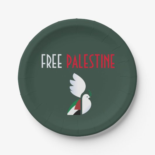 Free Palestine Paper Borden – Solidariteitstablewa Papieren Bordje (Voorkant)