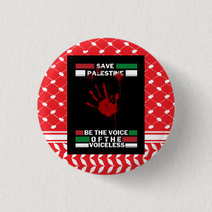 Free Palestine Pin Button in Palestine Flag Theme