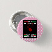 Free Palestine Pin Button in Palestine Flag Theme (Voorkant /achterkant)