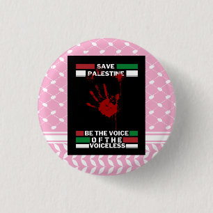 Free Palestine Pin Button in Palestine Flag Theme