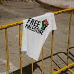 Free Palestine, Save Humanity, T-shirt Solidarité<br><div class="desc">Free Palestine,  Save Humanity,  Solidarity T-Shirt Save Gaza Save Humanity White T-Shirt,  Green and Red color bold typo with black Palestine map Solidarité avec les innocents de Gaza</div>