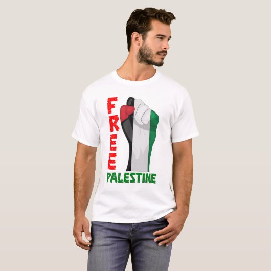 Free Palestine T Shirt (Voorkant volledig)