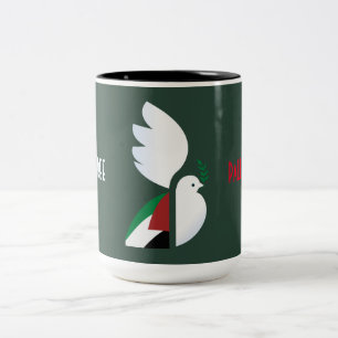 Free Palestine Two-Tone Coffee Mok