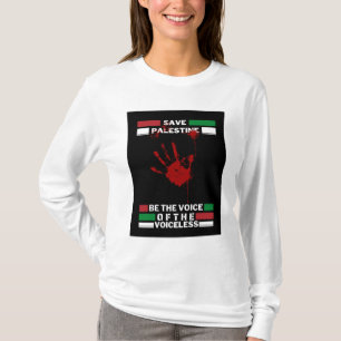 Free Palestine Vrouwen sleeve T-shirt   Red Gaza