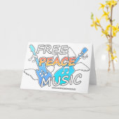 Free Peace Music Kaart (Gele Bloem)