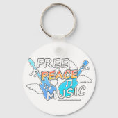 Free Peace Music Sleutelhanger (Achterkant)