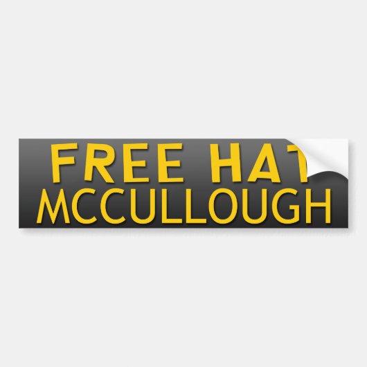 Free Pet McCullough Bumpersticker (Voorkant)