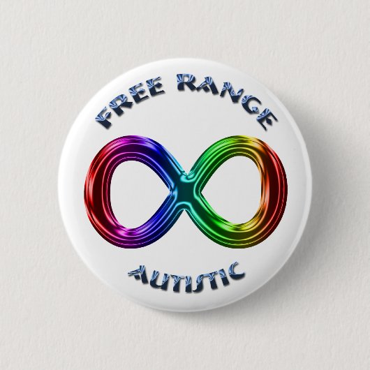 Free Range Autistic Ronde Button 5,7 Cm (Voorkant)