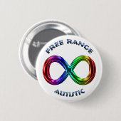 Free Range Autistic Ronde Button 5,7 Cm (Voorkant /achterkant)