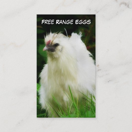 Free Range Eggs Layer of Poultry Bird Visitekaartje (Voorkant)