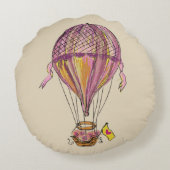 Free Ride Hotair ballon Rond Kussen (Achterkant)