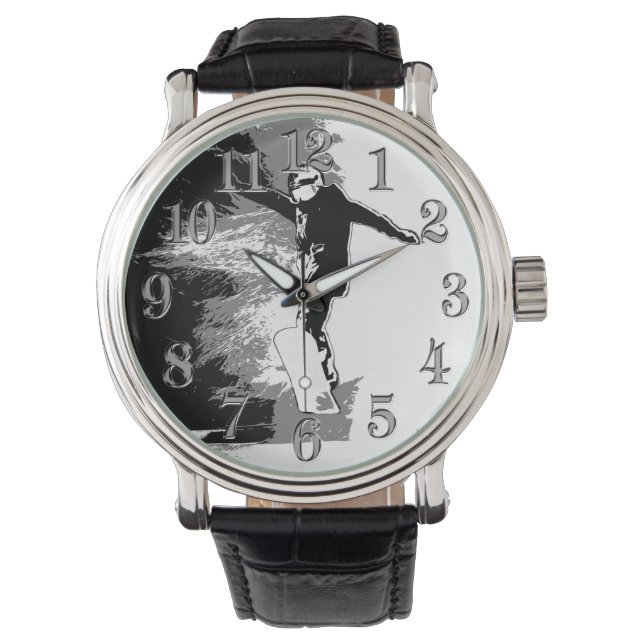 Free-riding - Snowboarder Horloge (Voorkant)