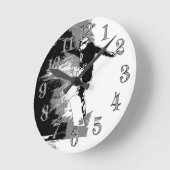 Free-riding - SnowboarderRound Clock Ronde Klok (Hoek)