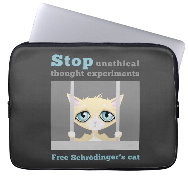 Free Schrodinger's Cat Laptop Sleeve (Voorkant)