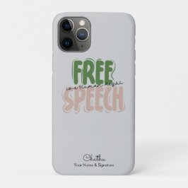 Free Speech Is a Human Right iPhone 11 Pro Hoesje