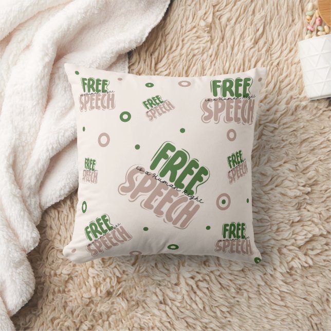 Free Speech Is a Human Right Kussen (Deken)