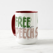 Free Speech Is a Human Right Mug Mok (Voorkant links)