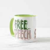 Free Speech Is a Human Right Mug Mok (Voorkant links)
