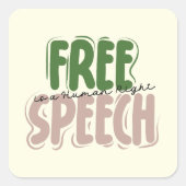 Free Speech Is a Human Right Sticker (Devant)