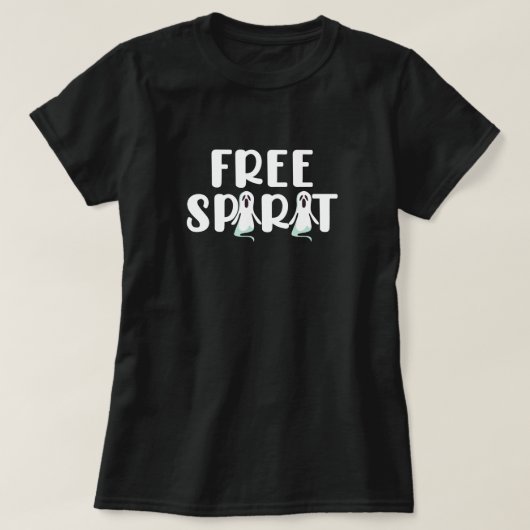 Free Spirit Halloween Ghost T-Shirt (Design voorkant)