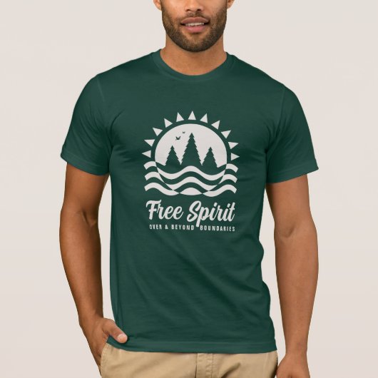 Free Spirit Over Beyond Boundaries River T-Shirt (Devant)
