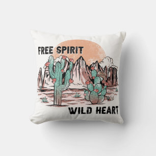 Free Spirit Wild Heart Illustration Kussen