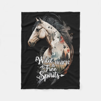 Free Spirits Paardenmeisje Paardensport Paarden Pa Fleece Deken
