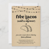 Free Tacos Funny Couple's Shower Invitation (Devant)