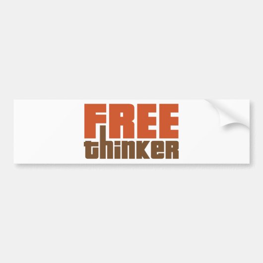 Free Thinker Bumpersticker (Voorkant)