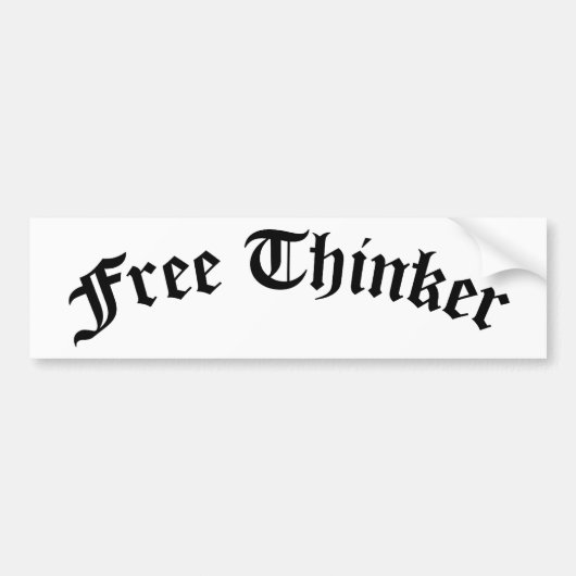 Free Thinker Bumpersticker (Voorkant)