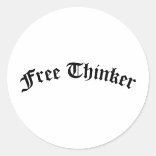Free Thinker Ronde Sticker