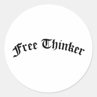 Free Thinker Ronde Sticker