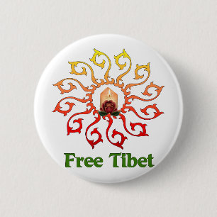 Free Tibet Candle Ronde Button 5,7 Cm