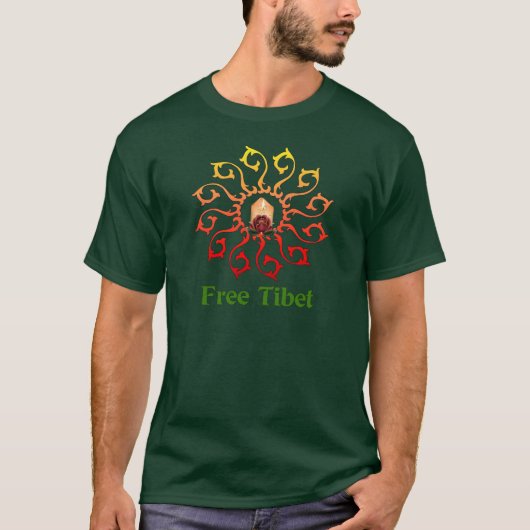 Free Tibet Candle T-shirt (Voorkant)