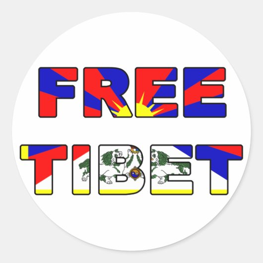Free Tibet Sticker (Voorkant)