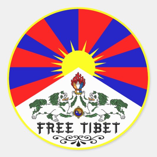 Free Tibet Sticker (Voorkant)