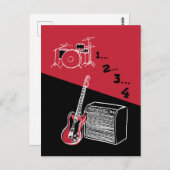 Free Time Rock Briefkaart (Voorkant / Achterkant)