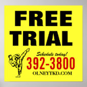 Free Trial karate poster (Voorkant)